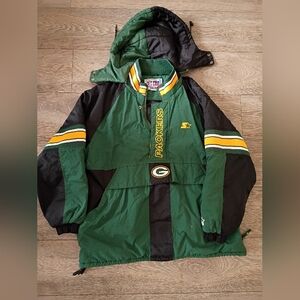 Green Bay Packers Green and Black Jacket